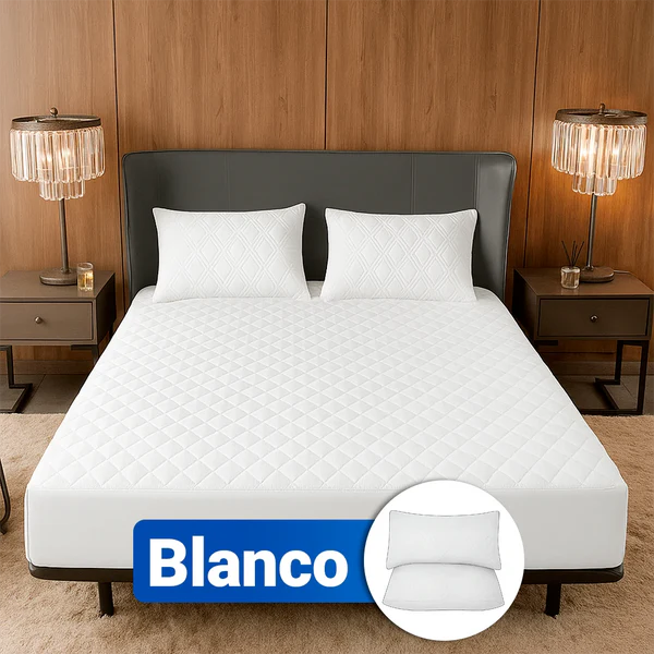 Protector de Colchón Premium con Microfibra Transpirable + 2 Fundas