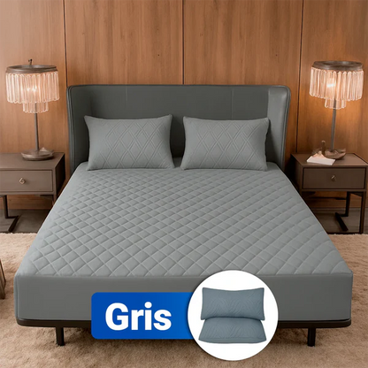 Protector de Colchón Premium con Microfibra Transpirable + 2 Fundas