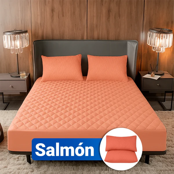 Protector de Colchón Premium con Microfibra Transpirable + 2 Fundas