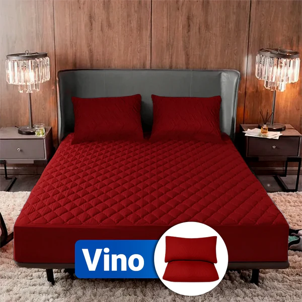 Protector de Colchón Premium con Microfibra Transpirable + 2 Fundas